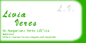 livia veres business card